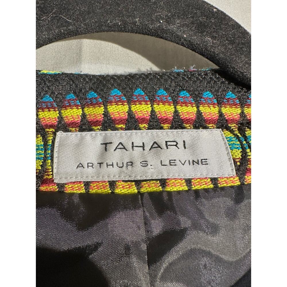 Y2K Vintage Jacket Women Large Black Colorful Western Aztec Boho Artsy Tapestry - Picture 2 of 6